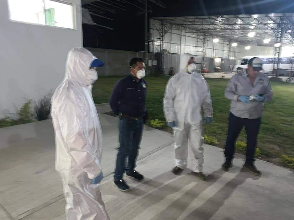 Equipo técnico de EXPROPLAG preparado para una inspección industrial