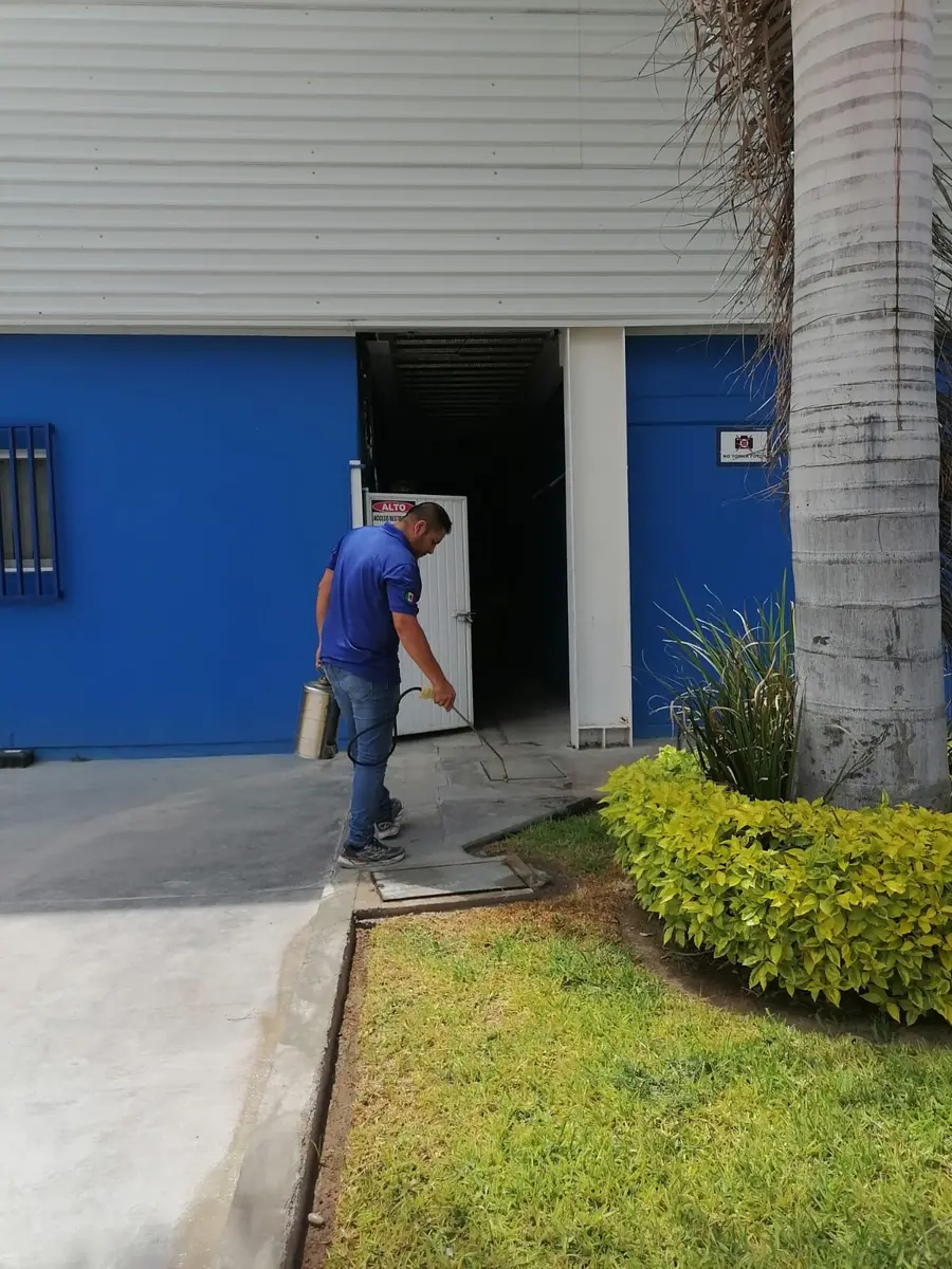 Aplicación preventiva en el exterior de una instalación